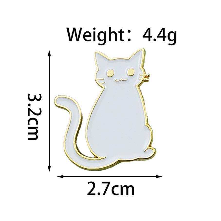 Creative Cartoon Cat Brooch: Cute, Versatile Metal Badge for Clothing, Hats, Bags
