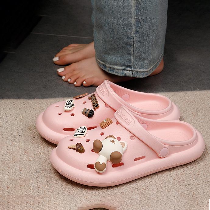 Cave Shoes for Women, Thick Soled Indoor Home Decor, One Shoe for Two, Non Slip Sandals for Showering, Women's Summer