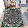Psychedelic Optical Illusion Area Rug with Vibrant Spiral Patterns Soft Non Slip Floor Carpet for Modern Game Room Living Room