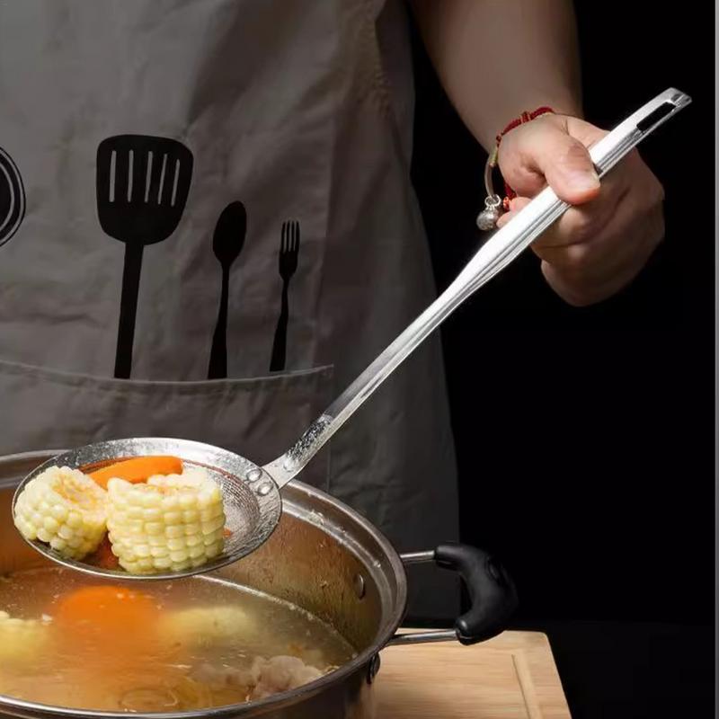 Schlitzlöffel Edelstahl Sieb Löffel Kochen Skimmer Utensil Suppenkelle Küchenzubehör Schöpflöffel Löffel zum Kochen
