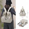 Mochila con cordón elegante de gran capacidad, bolso de mano informal para mujer