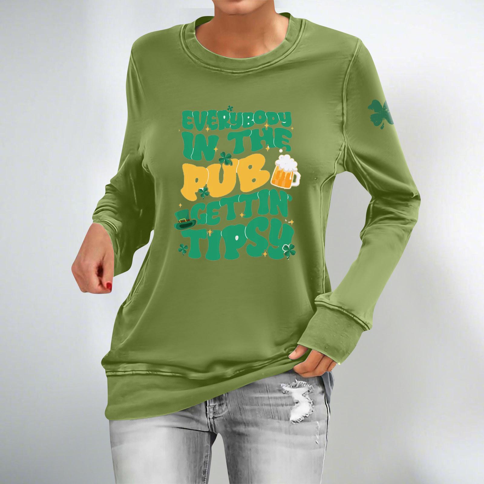 

Женские повседневные модные толстовки с длинным рукавом и круглым вырезом с принтом, пуловер, топ M