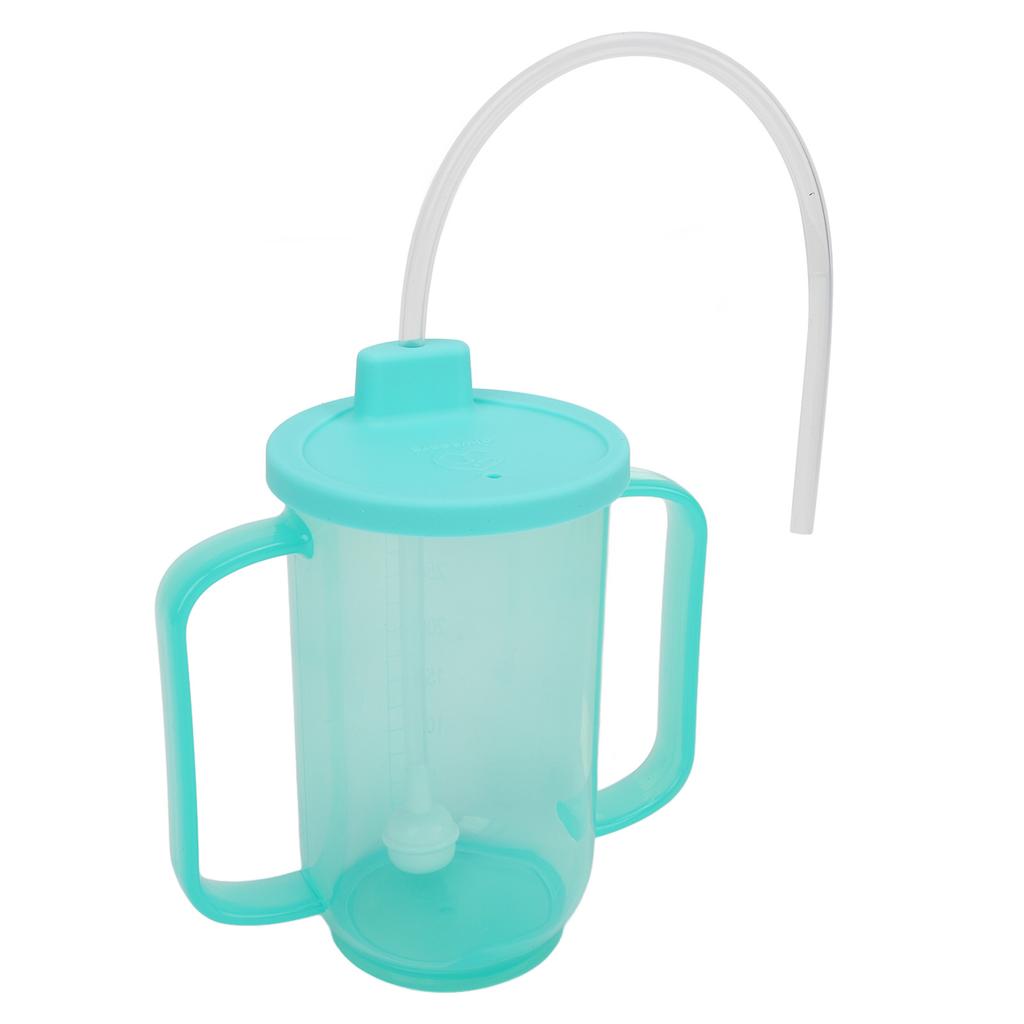 Adult Sippy Cup Spill Proof Convalescent Feeding Drinking Cup with Dual Handle for Elderly Disabled Patients