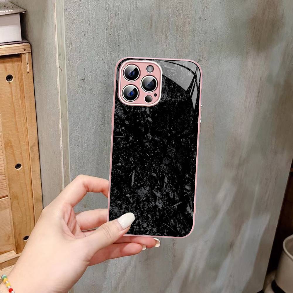 Forged Carbon Fundas Tempered Glass For Iphone 14 13 12 11 Pro Mini XS MAX 14Plus X XS XR Fundas