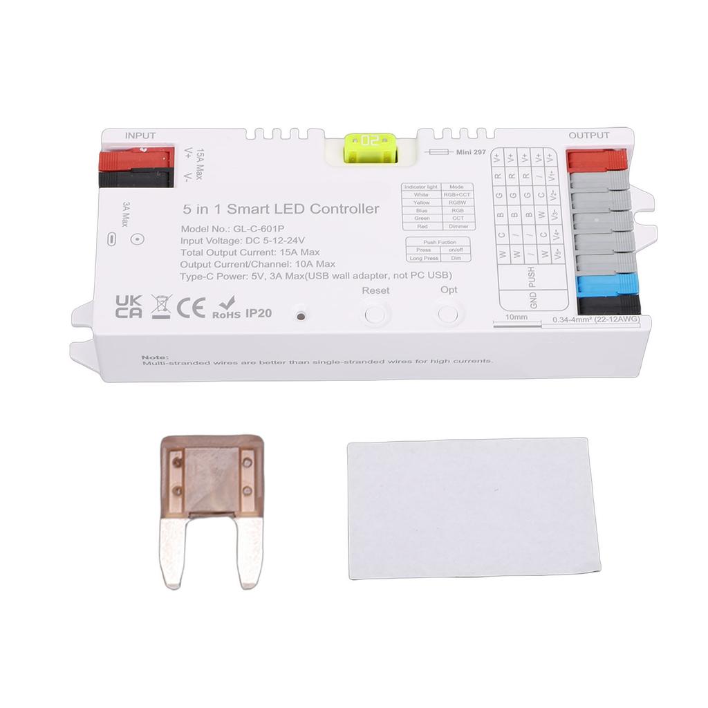 5 In 1 Smart LED Controller Support for ZigBee 3.0 LED Strip Light Control RGBCCT RGBW RGB CCT Dimmer Monochrome Color