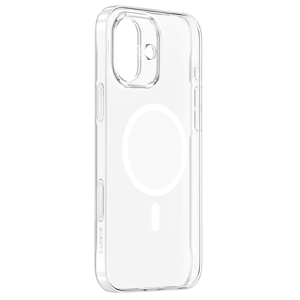

BASEUS Crystal Series Для iPhone 16 Прозорий Чохол PC+TPU Кришка Сумісний з MagSafe (Версія з сенсорною кнопкою) A