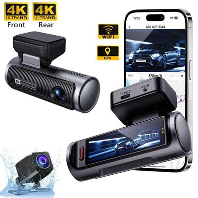 2026 Dual 4K HD Dash Cam with WIFI & Mobile Interconnection for Parking Monitoring