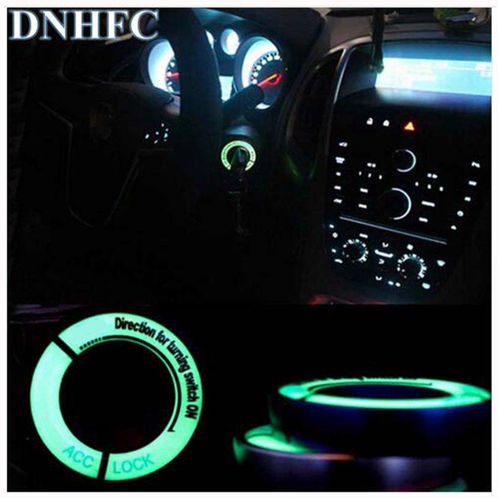 Engine Start Button Ring Decorative Switch Cover Dress Up Accessories Easy Installation Night Fluorescent Compatiblefor Peugeot 3013073008408508