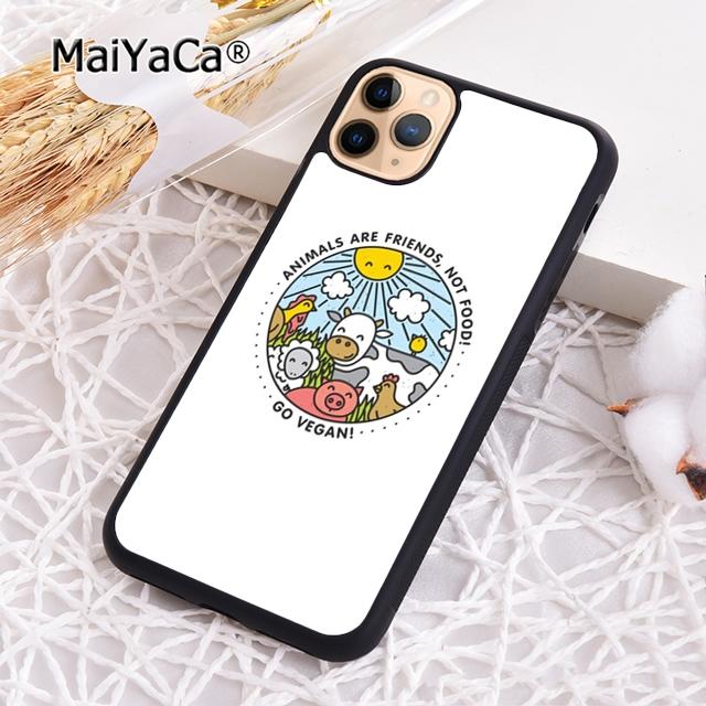 MaiYaCa Vegan Food Vegetarians VEGGIE Quotes Phone Case For iPhone 17 Air 16 15 plus 11 12 13 14 pro max  coque