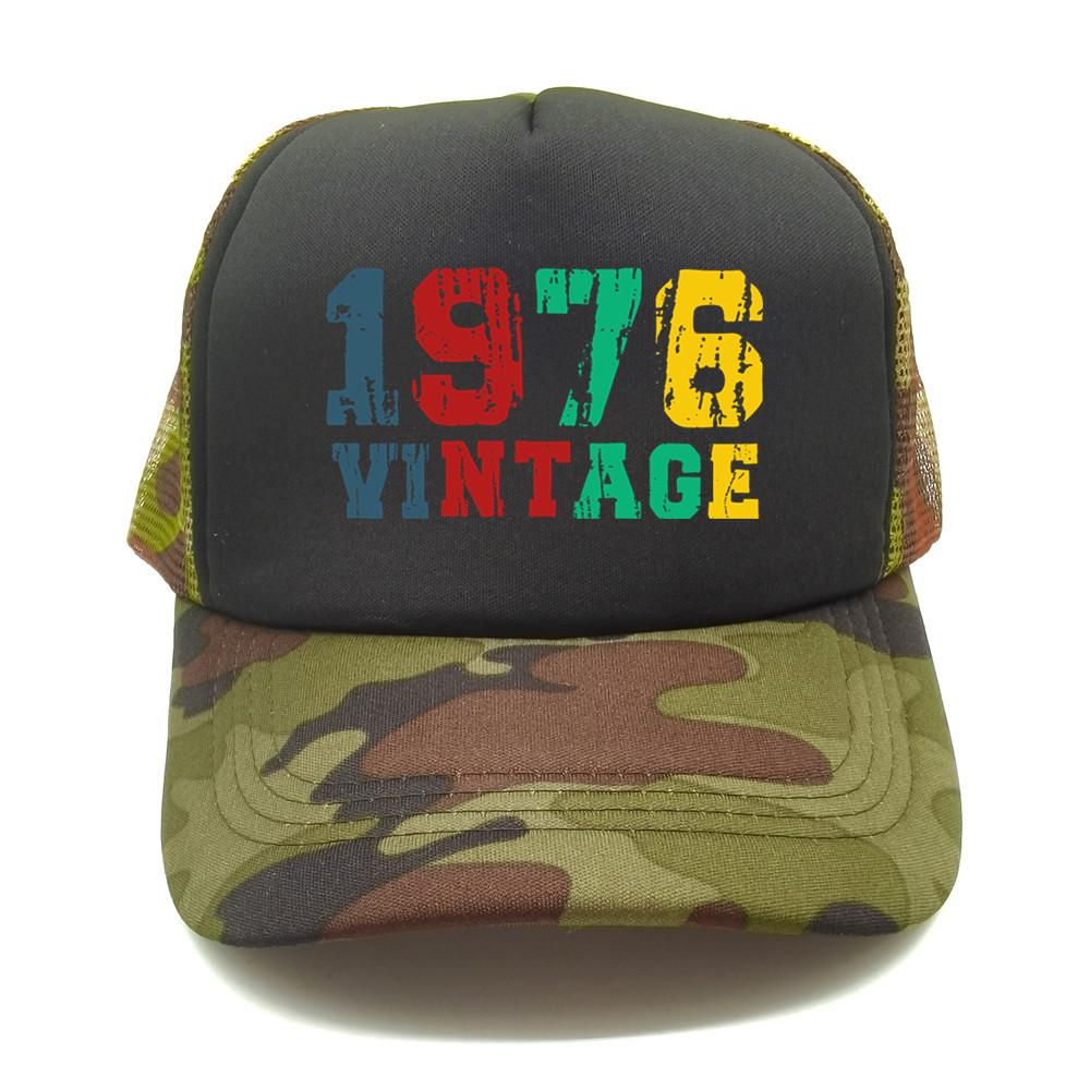 Made In 1976 Trucker Cap Unisex Birthday Gift Dad Hat Baseball Cap Unisex Outdoor Mesh Net Caps