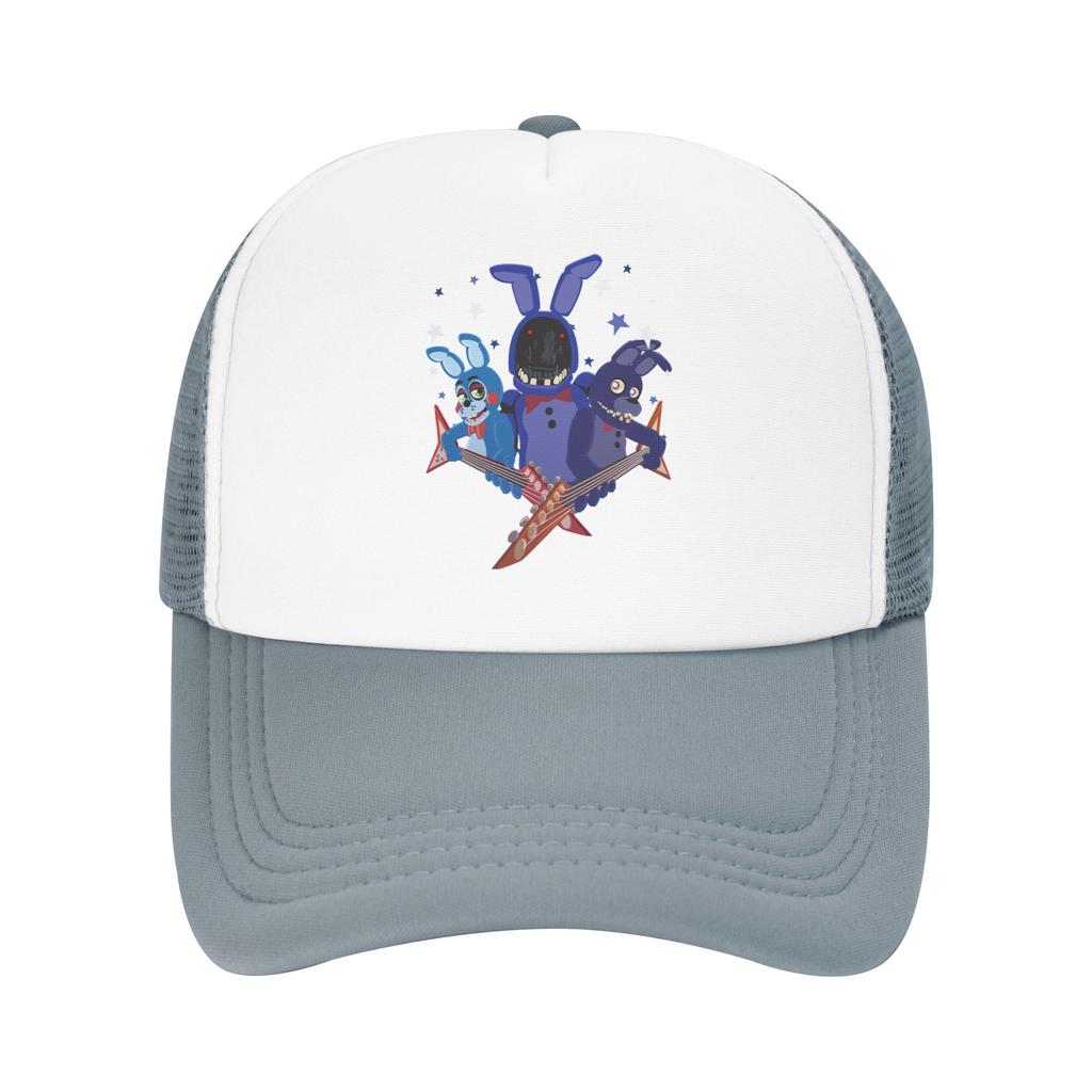 FNAF Bei Freddys Wir Lieben Bonnie Netz Baseballkappe Unisex Mode Sonnenhüte Dad Hat Verstellbar Sommer Truckerhut