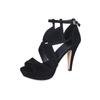 Fashion Summer New High Heels Women's Fashion Round Head Fish Mouth Open Toe Thick Bottom Hollow-out Non-slip Sandals