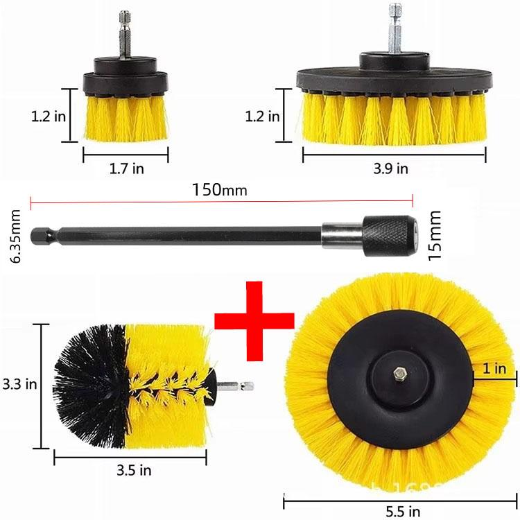 Drill Brush Accessories Set Electric Cleaner Brush with Drill Brush To Clean Showers Bathtubs Bathroom Tile Slurry Carpet