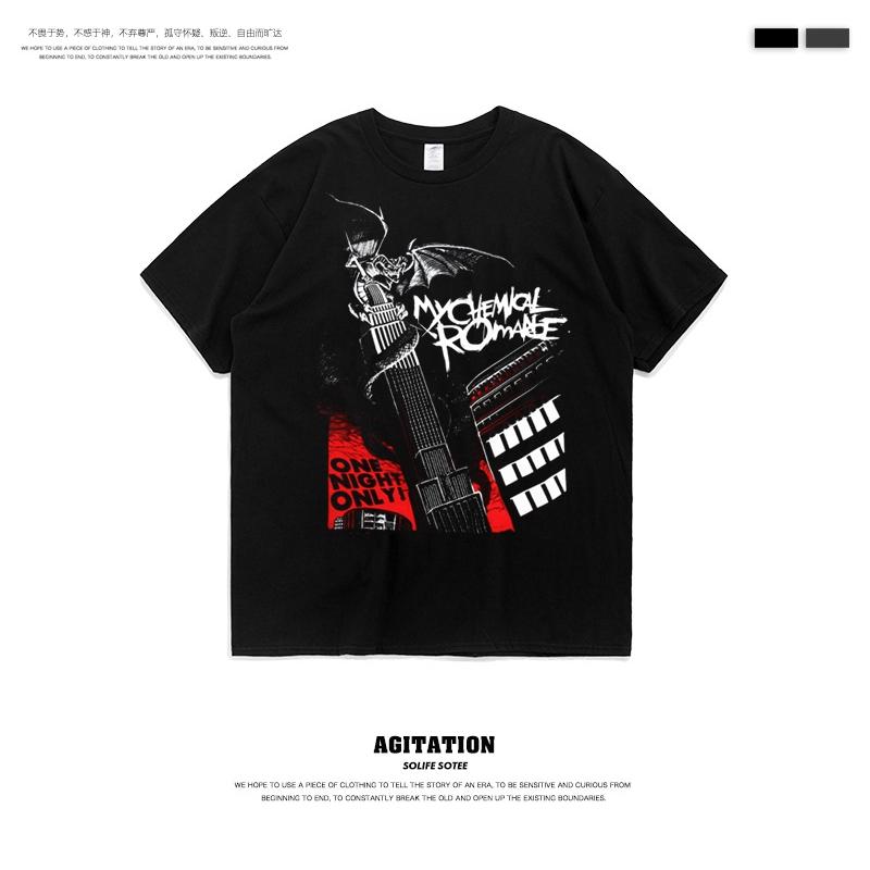 My Chemical Romance Rock Band Short Sleeve T-Shirt MCR Men's Top Oversized T Shirt T Shirts for Men