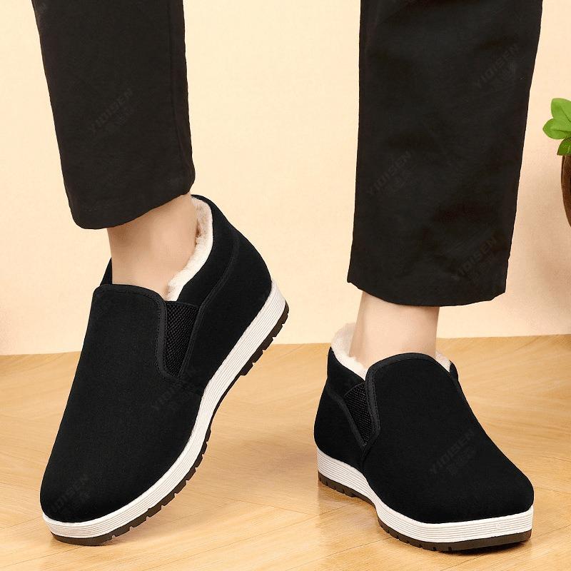 Cloth shoes winter high-top velvet thickened non-slip medium and old cold-proof warm thickened new cotton shoes men's