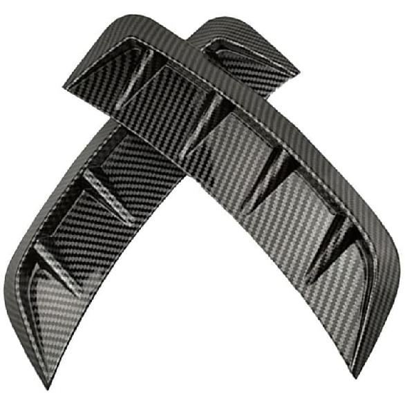 Universal Auto Fender Cover Trim, Car Wheel Arch Eyebrow Sticker Protector Covers, Wheel Arch Side Fender Air Outlet Cover Trim - Black