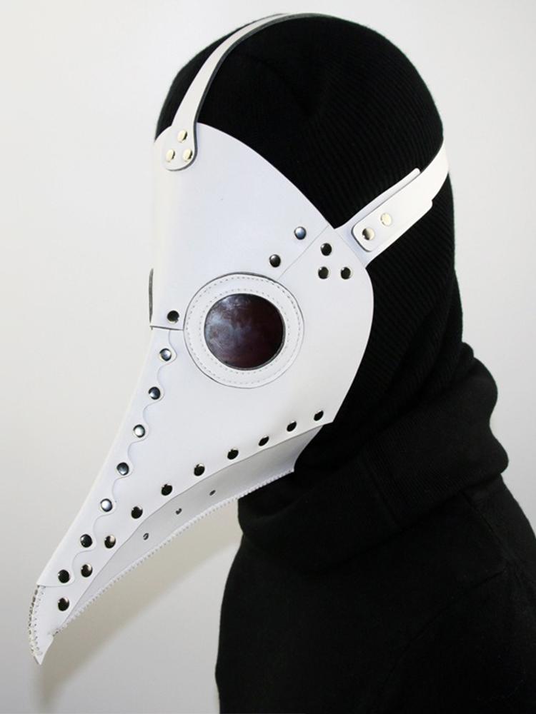 Grappig Middeleeuws Pestdoktersmasker Leer Zwart Snavelmasker Dokter Halloweenmasker Steampunk PU Vogels Cosplay Doctour De Peste