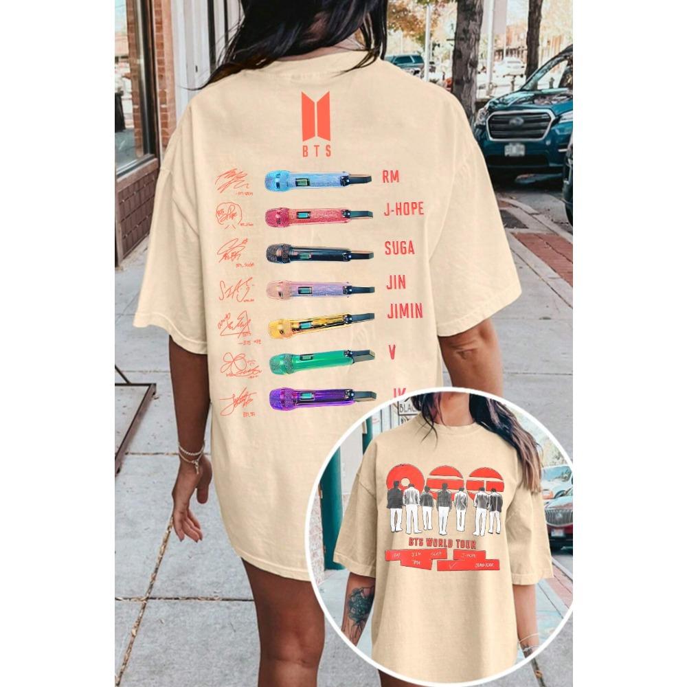 BTS Arirang 2026 Tričko Kpop Tour Tričko Dámské Pánské Oversized Y2k Krátký Rukáv Ležérní Bavlna Vysoká Kvalita Dámské Pánské Oblečení