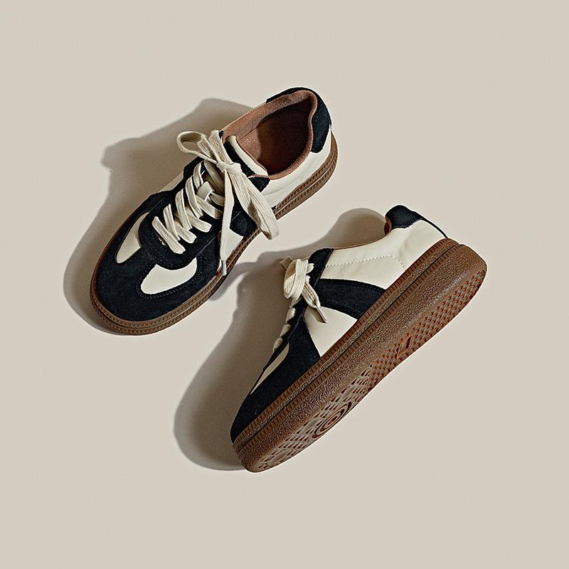 

Обувь женская весенняя новинка на толстой подошве, подходящая по цвету, для студентов, универсальная повседневная спортивная обувь, тренд 40