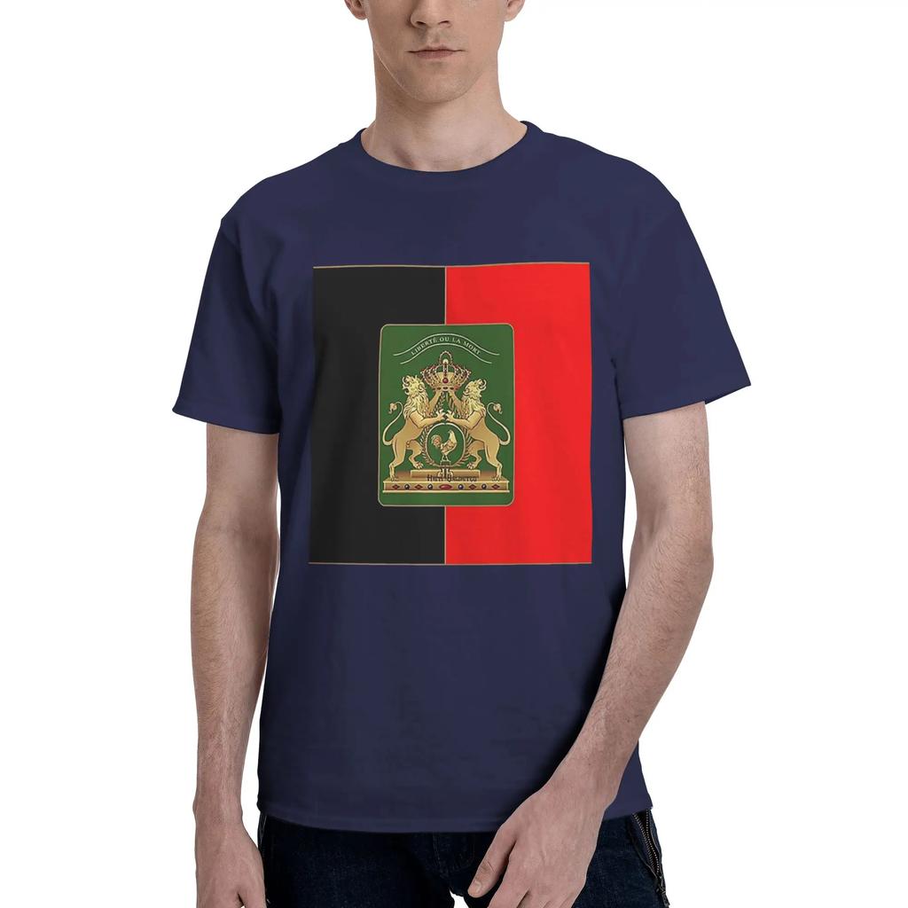 Haitian Independence Flag Men TShirt Oversized T Shirts Mens Round Neck Cotton Tees Short Summer Male