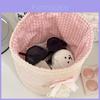 Cotton Heart Lace Round Storage Basket With Modern Design For Home Office Organization
