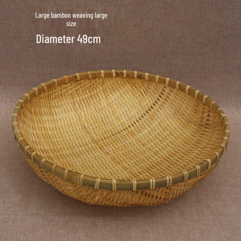 Bamboo Woven Multifunctional Basket: Rice Washer, Fruit Drainer, Vegetable Basket, Steamed Bun & Storage Solution