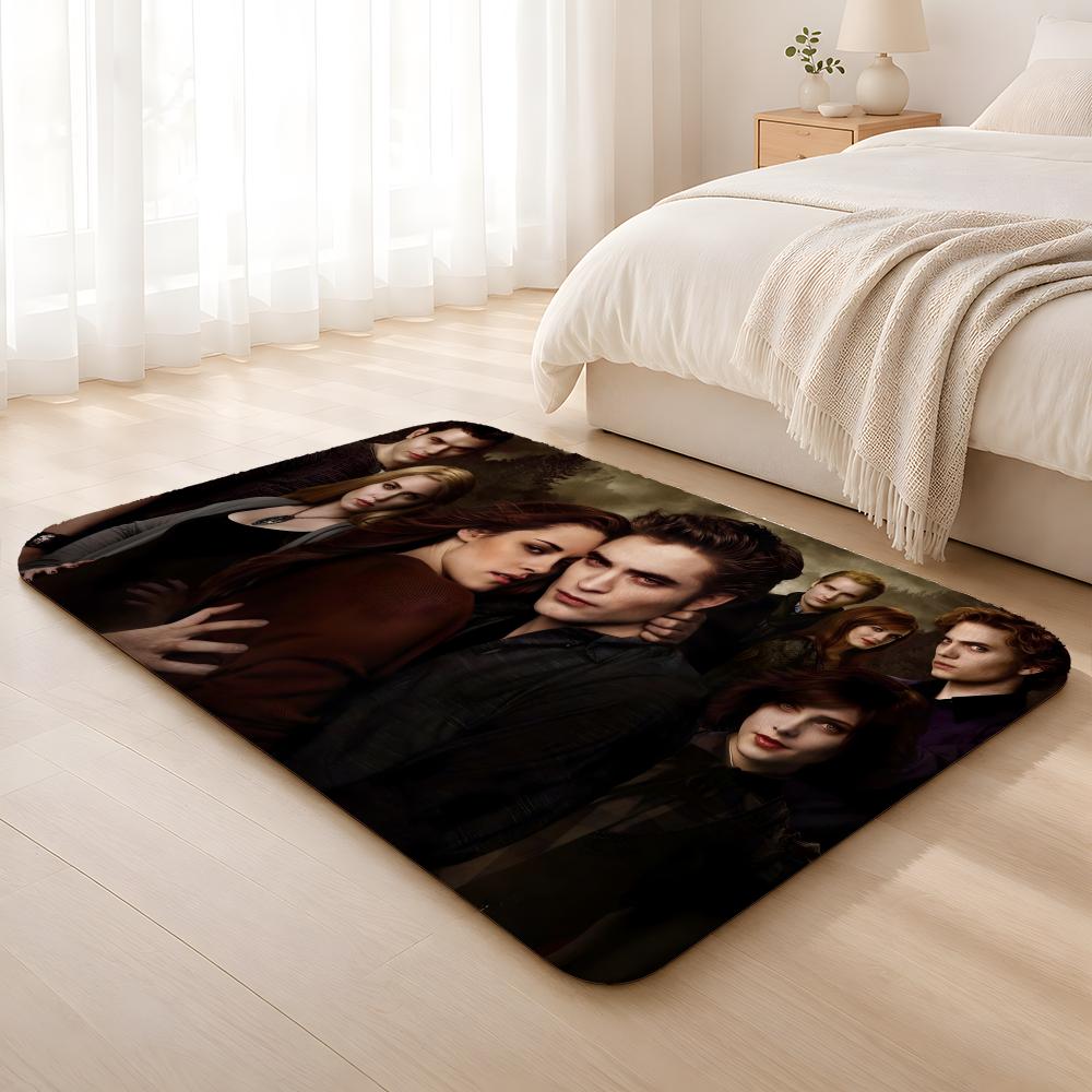The Twilight Sagaq Floor Mat Machine Washable Soft Flannel Area Rug, Non-Slip Absorbent Floor Mat for Living Room Bedroom