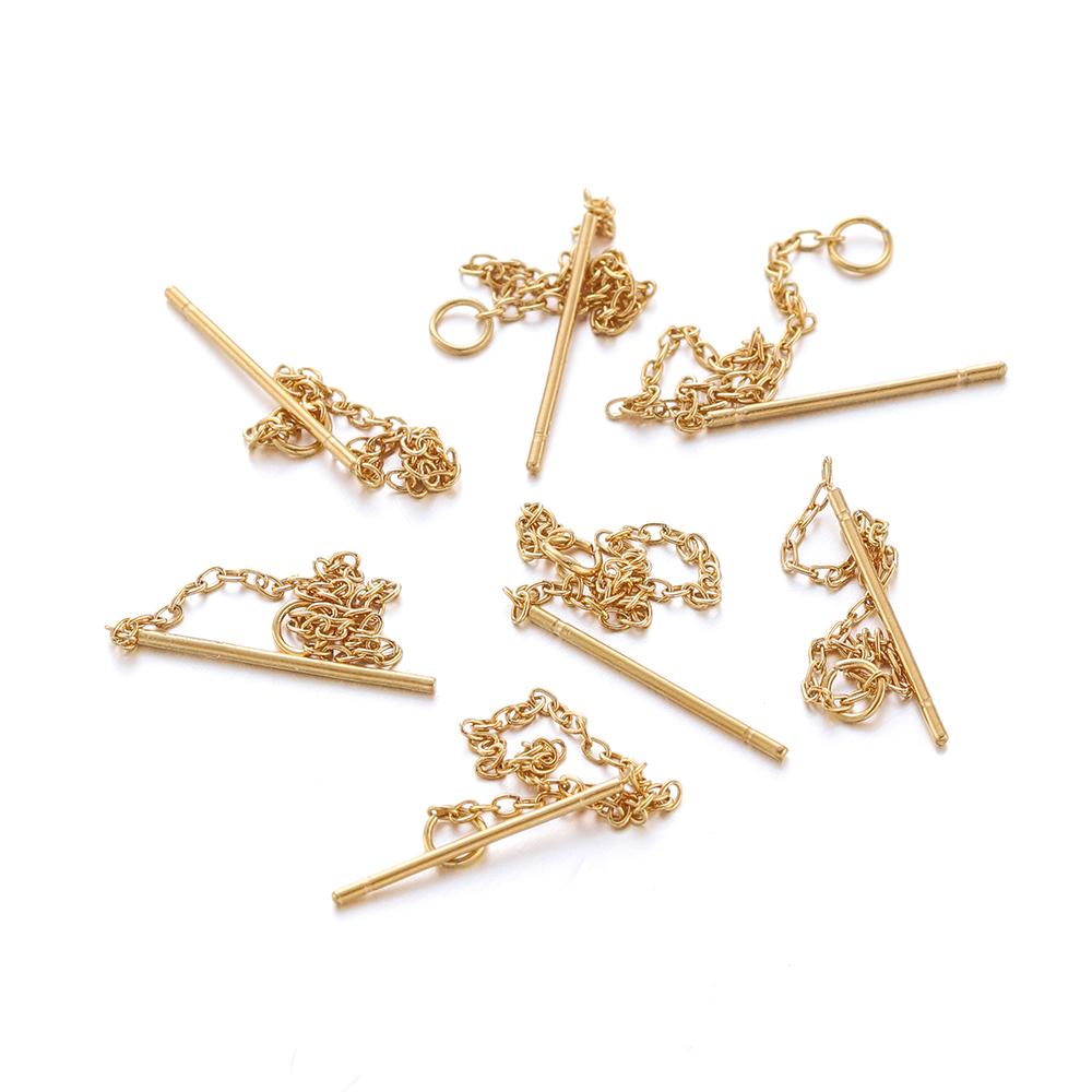 10Pcs 8/13cm Stainless Steel Long Tassel Chain Drop Earrings Ear Line Earring Chain For DIY Jewelry Making Findings Accessories