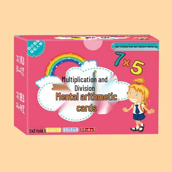 9x9 Rhyme Multiplication & Division Cards: 2nd Grade Mental Math, Formulas, Memorization Tool