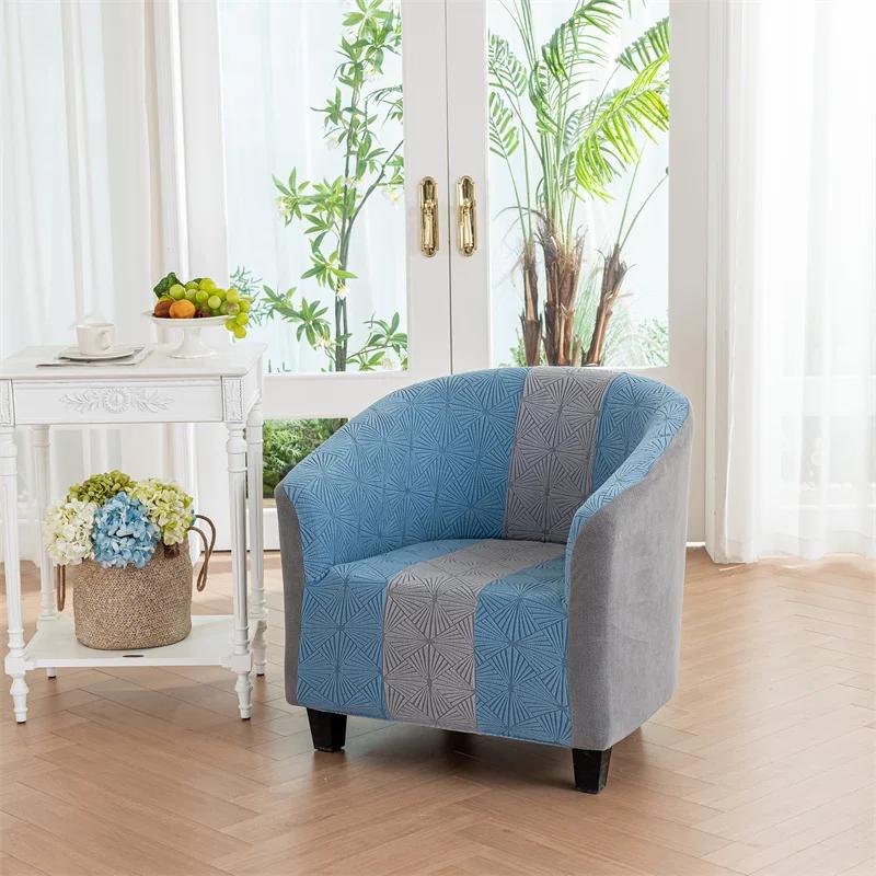 

Jacquard Club Chair Covers Sofa Cover for Armchairs Stretch Couch Slipcovers Removable for Bar Counter Living Room Reception