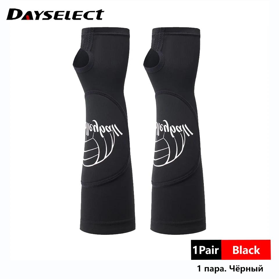 

1 Pair Volleyball Arm Sleeve Gloves Forearm Compression Test Workout Basketball Wrist Support Brace Protector Sport Arm Guard L-XL чёрный