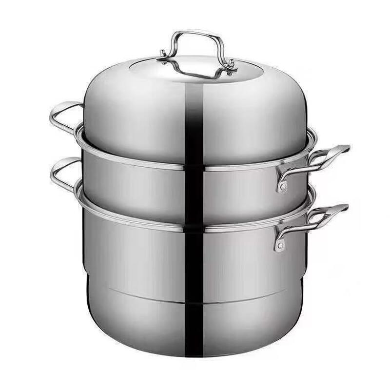 Wutuo 30cm Two-Tier Stainless Steel Steamer Pot