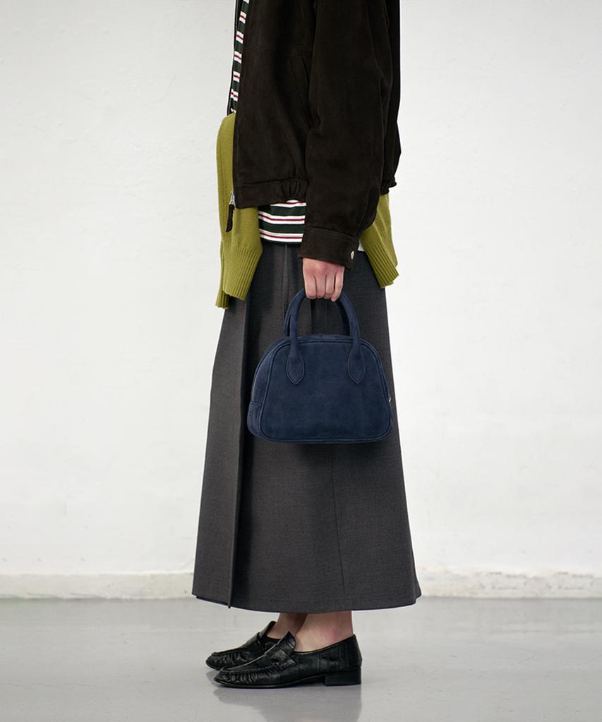 Dunst Suede Boston Tote Bag_Udba5F202_Navy