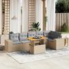 VidaXL Garden Lounge Set with Cushions 7 Pcs, Patio Sofas, Patio Furniture Set, Outdoor Furniture, Beige 3272648