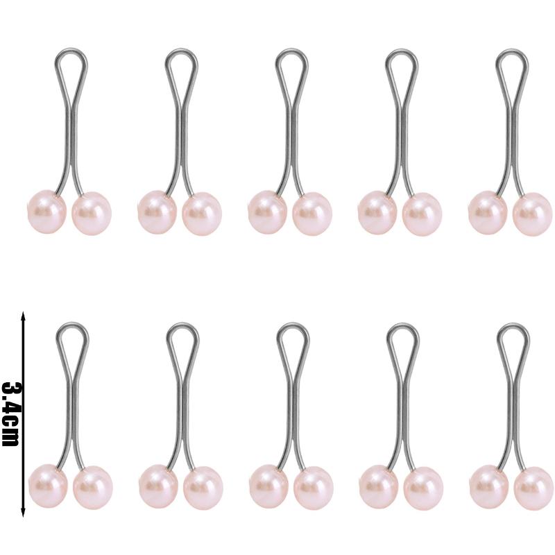 10-20pcs/lot Anti Slip Brooch Headscarf Shawl Scarf Lady Fixed Pins Scarf Hijab Clips Pearl Stylish Brooch for Women Jewelry