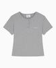 Deodeulimeo Healing Cotton Henley Neck Short Sleeve T-Shirt Melange Gray