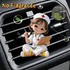 2D Flat Acrylic Nurse Girl Writing Note Unscented Car Vent Diffuser Clip With Dual Unscented Sponge Pads Car Accessory