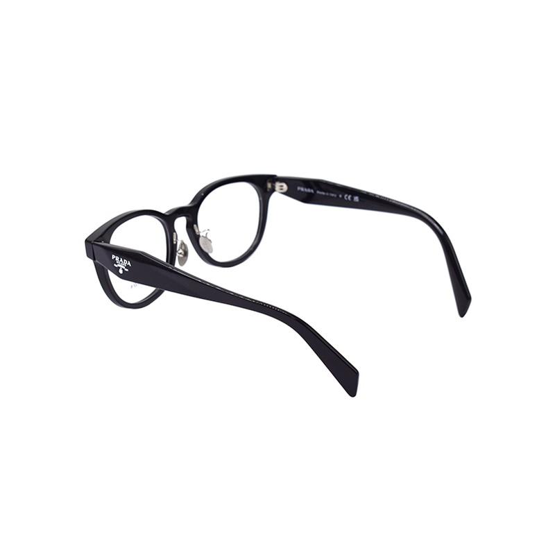 Prada CATWALK series acetate frame round optical glasses women's black Black 52 basic packaging-glasses case + packaging box