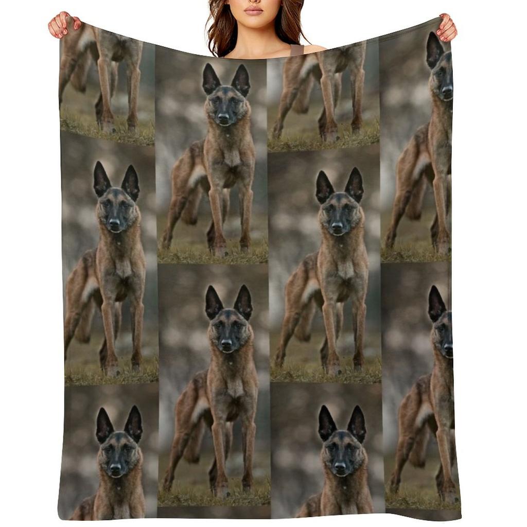 Belgian Shepherd Malinois Amazing Throw Blanket Warm Winter Multi-Purpose Furrys Polar Blankets