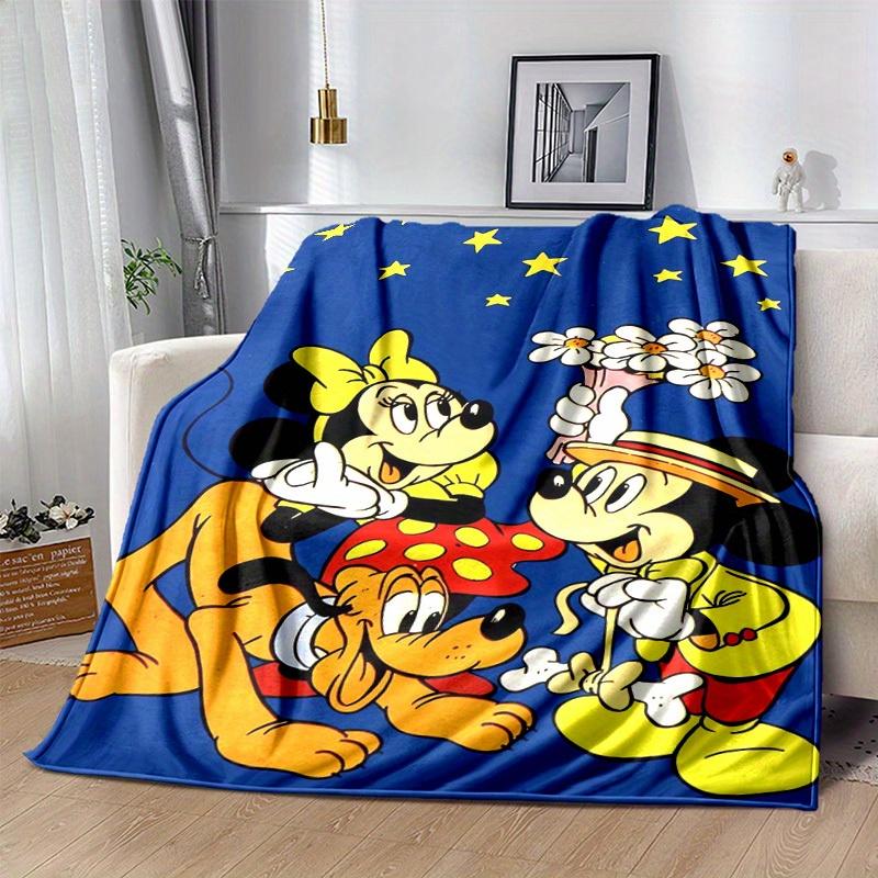 1pc Mickey Mouse & Friends Throw Blanket Soft Coverlet for Couch, Bed, Car, Travel, Camping