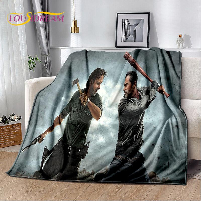 The Walking Dead Horror Soft Plush Blanket,Flannel Blanket Throw Blanket for Living Room Bedroom Bed Sofa Picnic Cover Bettdecke