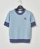MARINADE Casual Cropped Color Block Short Sleeve Knit G - 5 Colors