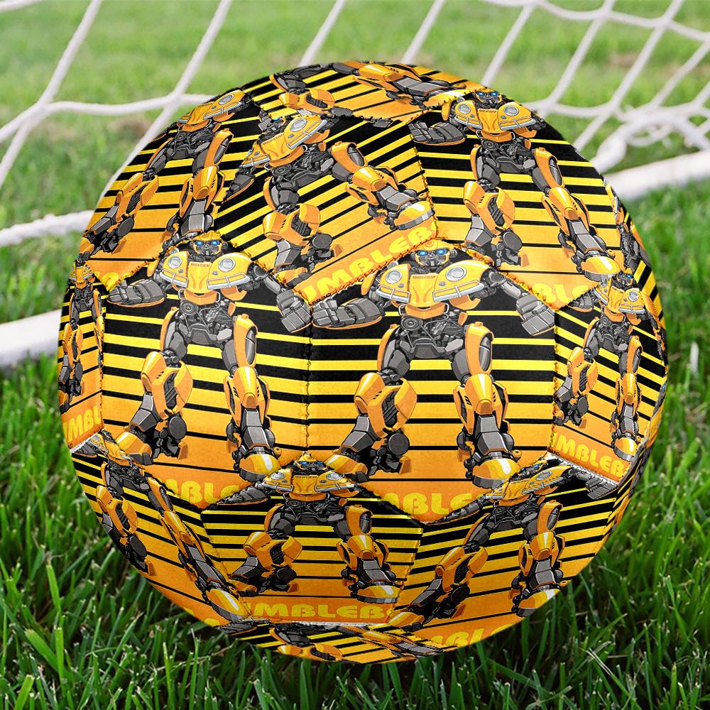 robot Print Size 5 Soccer Ball, Standard Match Football for Sports Game and Team Practice, Ideal Gift for Soccer Fans