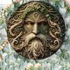 Enchanted Green Man Spirit Metal Wall Art Decor Pagan Garden Hanging