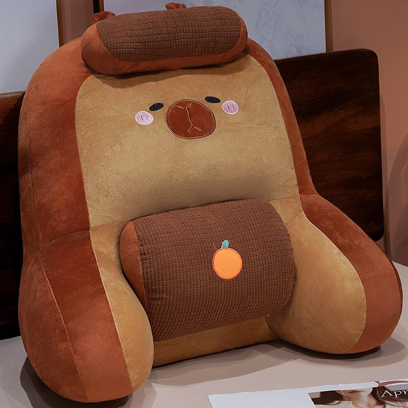 Oreiller Barest Très Grand Pour Tête de Lit Bureau Canapé Lecture Étude Dortoir Téléphone Plang Velours Dessins Animés Peluche Oreiller de Dossier 50x60cm
