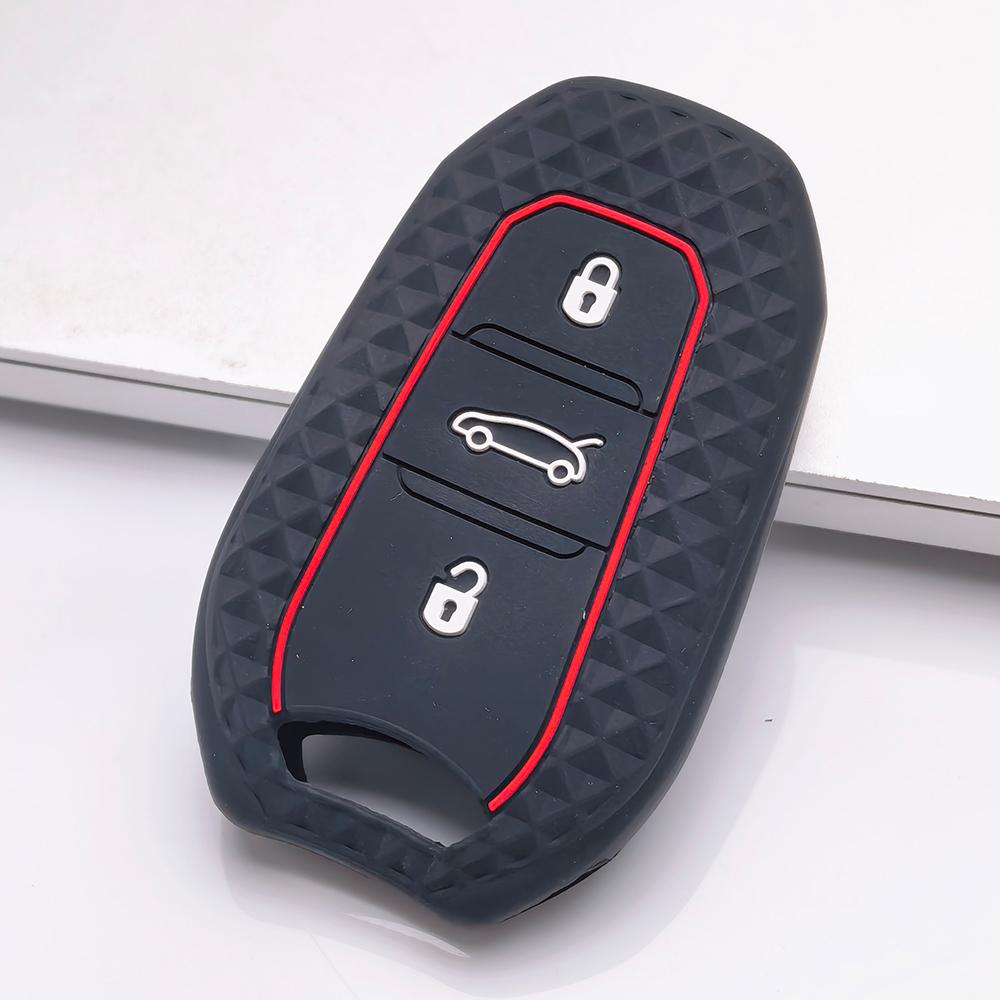 Key Fob Cover for Peugeot 3008 5008 208 308 408 508 4008 C3 Anti-Scratch Surface Shockproof Structure Soft Grip Texture Easy Install Design