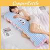 Style Dessin Animé Motif à Carreaux Corps de Grossesse avec Fermeture Éclair Housse Lavable Pour un Sommeil Confortable