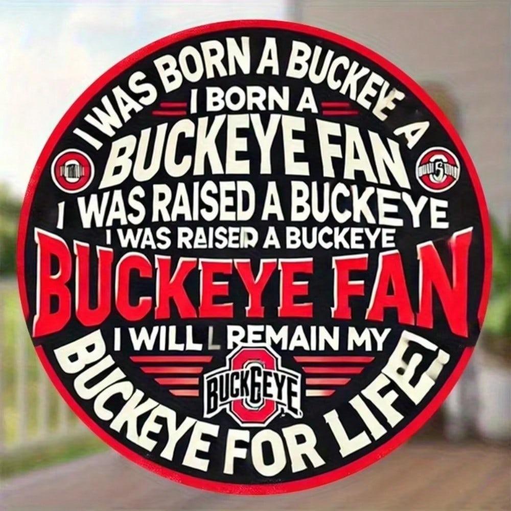 Ohio Buckeye Fan Metal Wall Art For Sports Bar Man Cave Home Decor