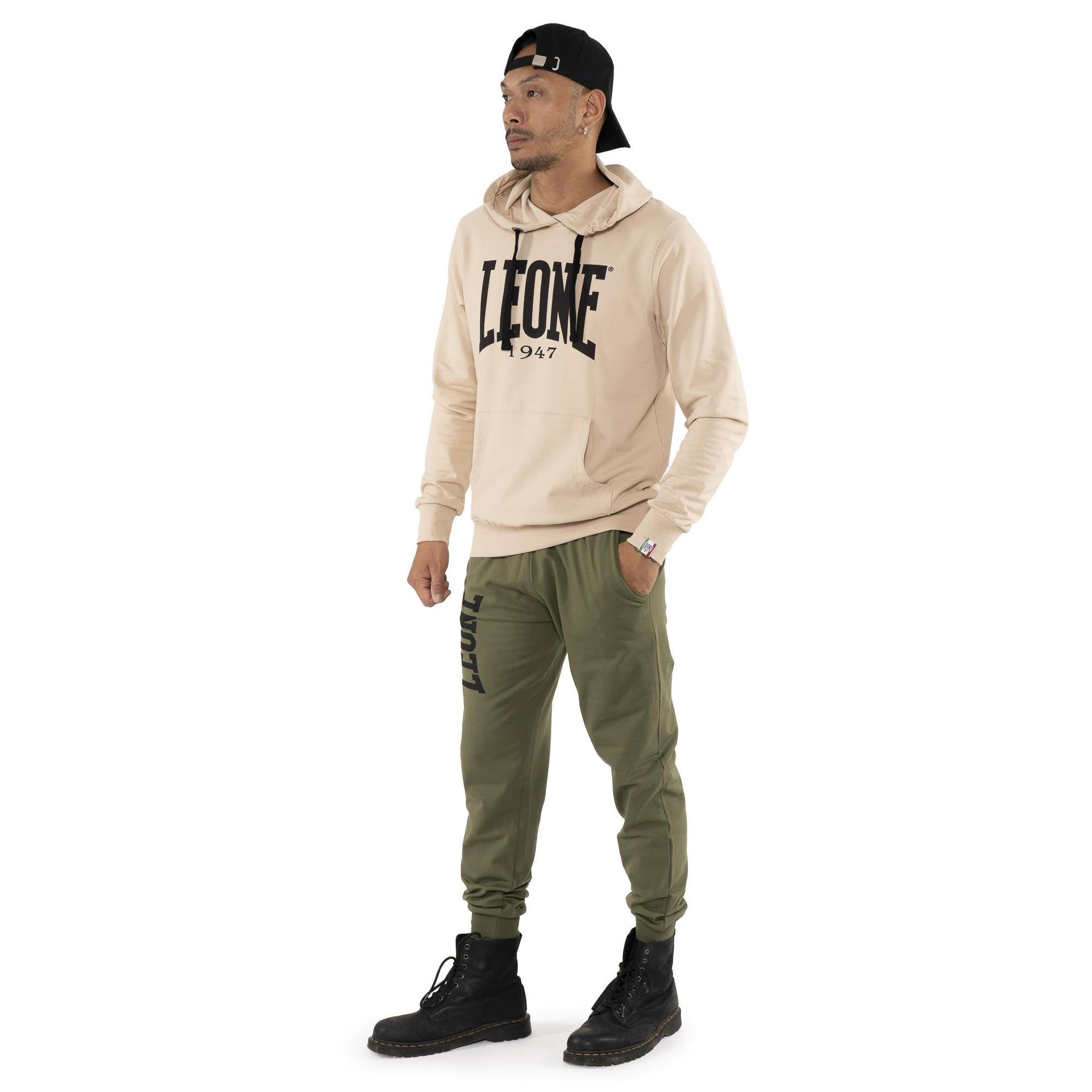 

Leone 1947 Apparel Men s Big Logo Hoodie, Sand Beige