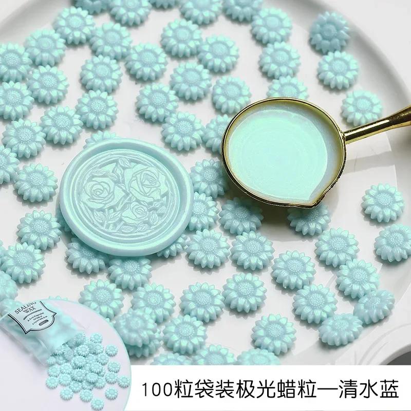 New 500g Aurora Sealing Wax Particles Sunflower Colorful Wax Material DIY Hand Account Invitation Greeting Card Making